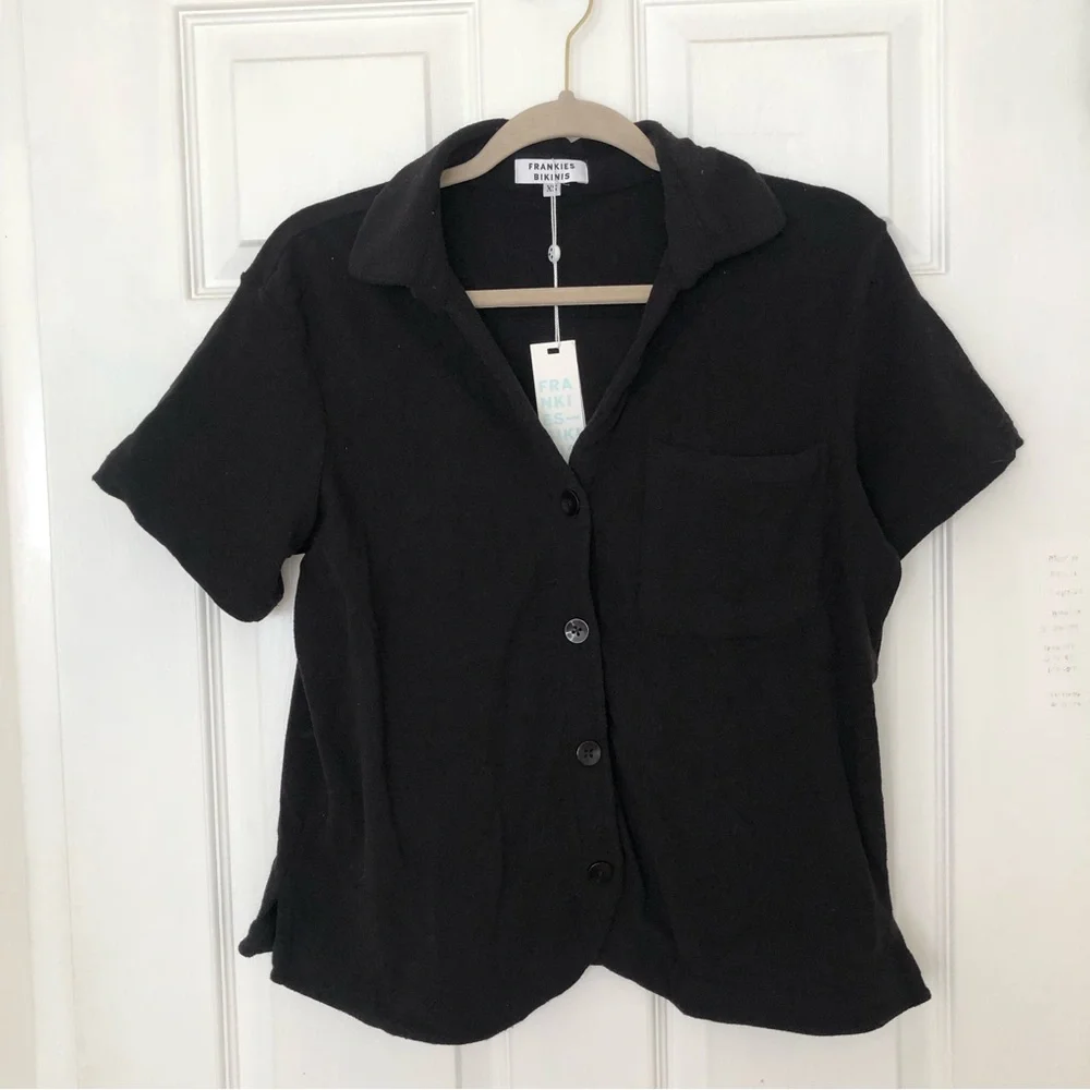 Frankie’s Bikinis Coco Terry Button Up Shirt